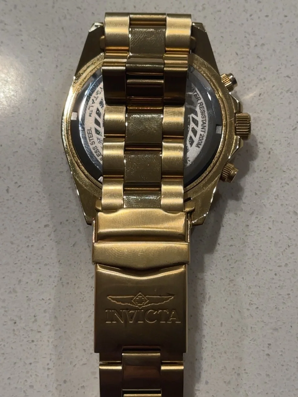 Invicta Pro-Diver Men’s Gold Tone Chronograph Wristwatch. Water resistant 200M.